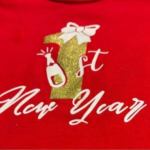 First New Year Sparkly Romper
